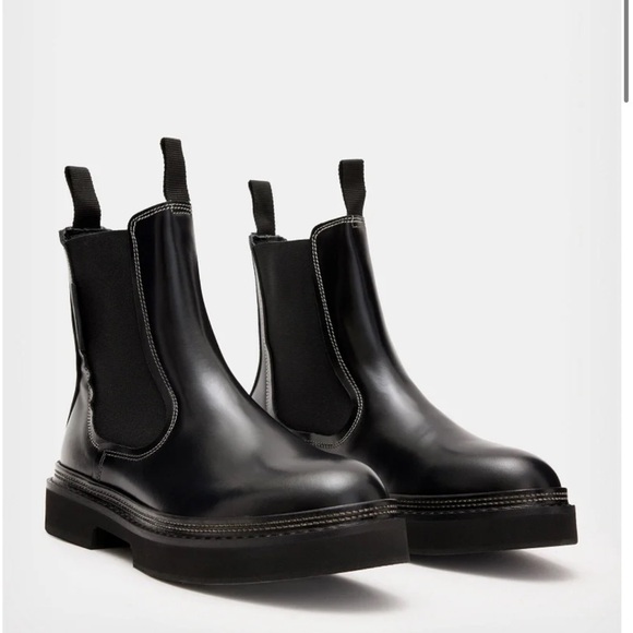 All Saints Mens Jude Chelsea Boots in Black Size US 8 EU 41 NEW main image 5